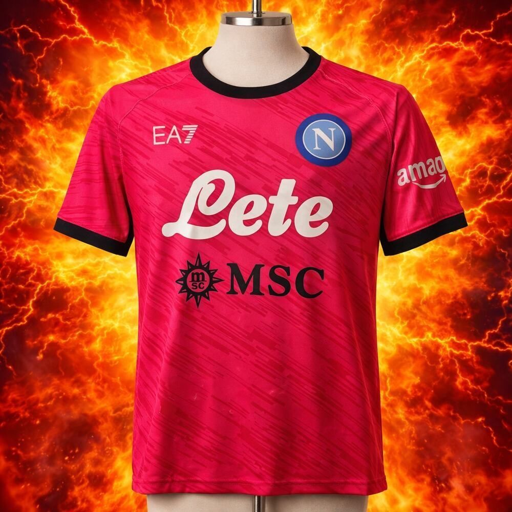SSC Napoli 2022/2023 Goalkeeper Match Futbol Soccer Shirt Small